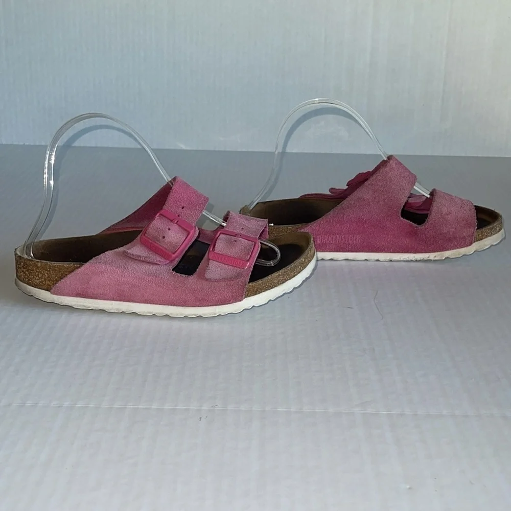 Birkenstock Pink Suede Arizona Sandals